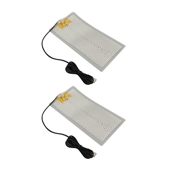 2 st USB 5V midjevärmedynor i metall med 150 cm kabel