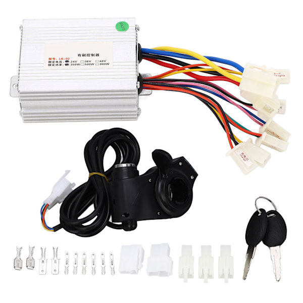 Elcykel Motor Controller Kit 350W 24V Varmeafledning Display Strømkonvertering Håndtagskontakt