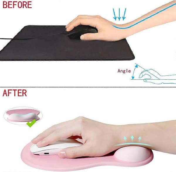Musematte med håndleddsstøtte, ergonomisk gel-musematte, gaming-musematte, musehåndleddsstøtte med