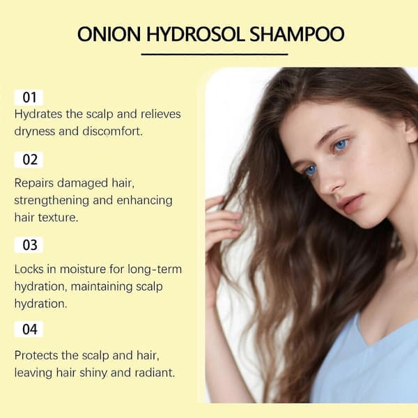 Løg hydrolat shampoo - Naturlig behandling for hårvækst