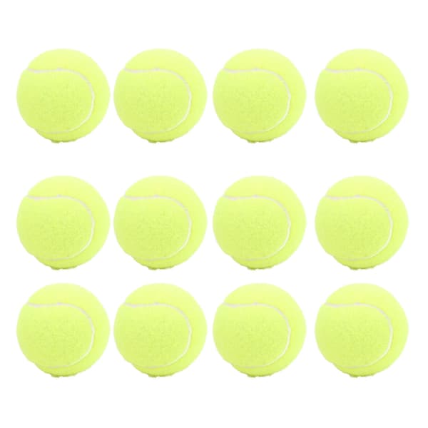 12 tennisbolde til træning og øvelse med opbevaringspose - Ideel til begyndere
