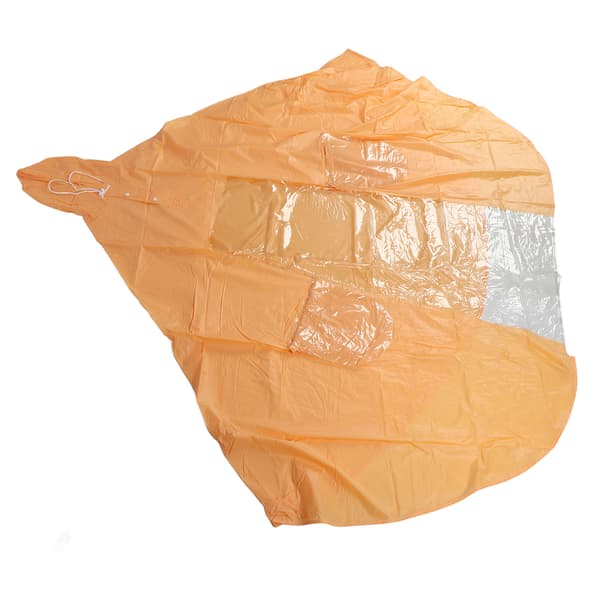 Lang elektrisk cykelregnponcho med hætte og spejldæksel 4X Orange