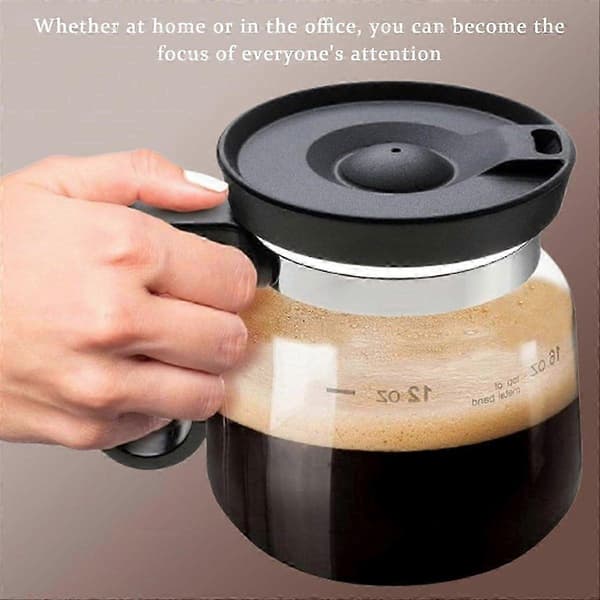 170 ml (6 oz) kaffemugg i glas - Kaffekannaform med sugrörslock, perfekt som present till kollegor.