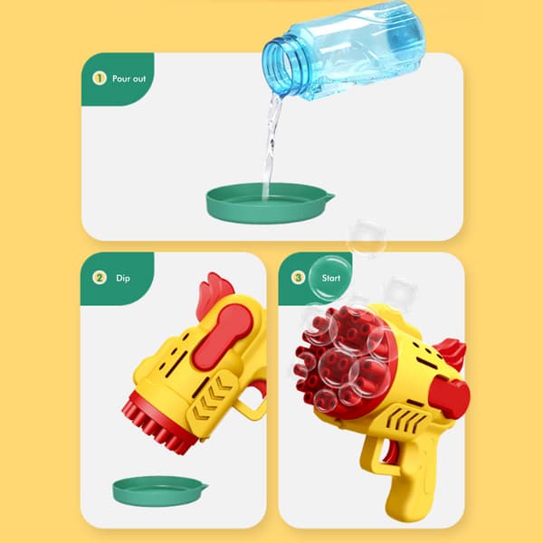 29-håls bubbelmaskin för barn, elektrisk bubbelpistol, bubbelleksak, utomhuspresent