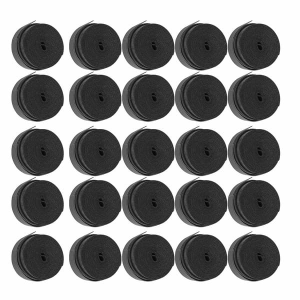 25 STK. Absorberende skridsikker griptape til tennisketcher, badminton, squash, fiskestang - Sort