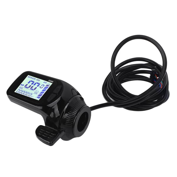 Tommelfingergas med LCD-display til elcykel, speedometer, scooter/cykeltilbehør.