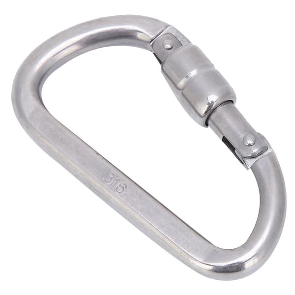 D-ring karabinkrok i rustfritt stål for klatring, fotturer, traversering, rask opphenging Φ8×80