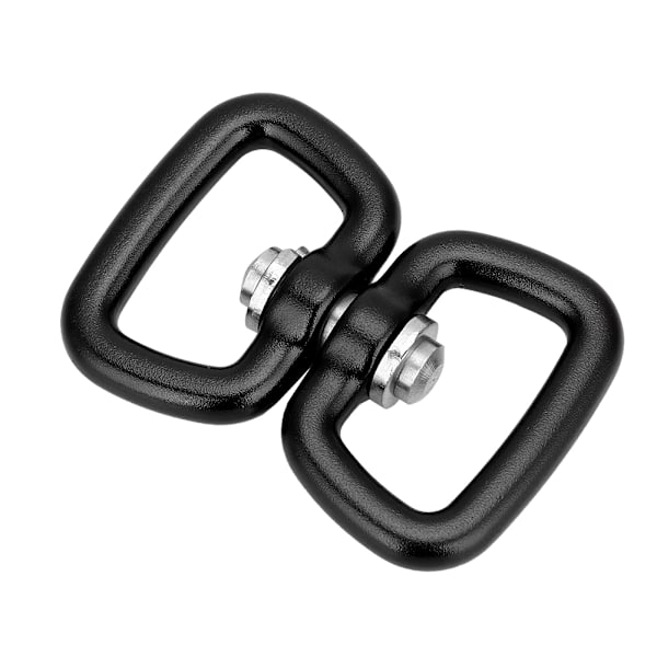 Udendørs nøglering i aluminiumslegering med drejefunktion, sort 4x2,6 cm