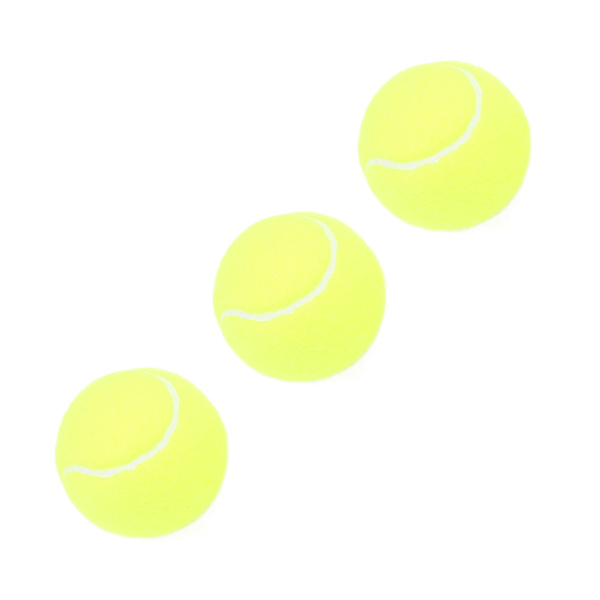 Professionella högelastiska trycksatta tennisbollar i ull för träning och tävling, 3 st