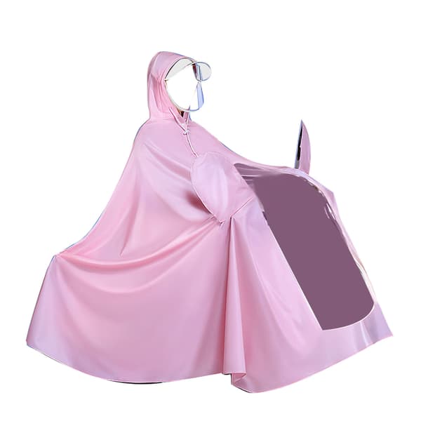 Lang cykelregnponcho med hætte, fuld kropsbeskyttelse, genanvendelig PVC