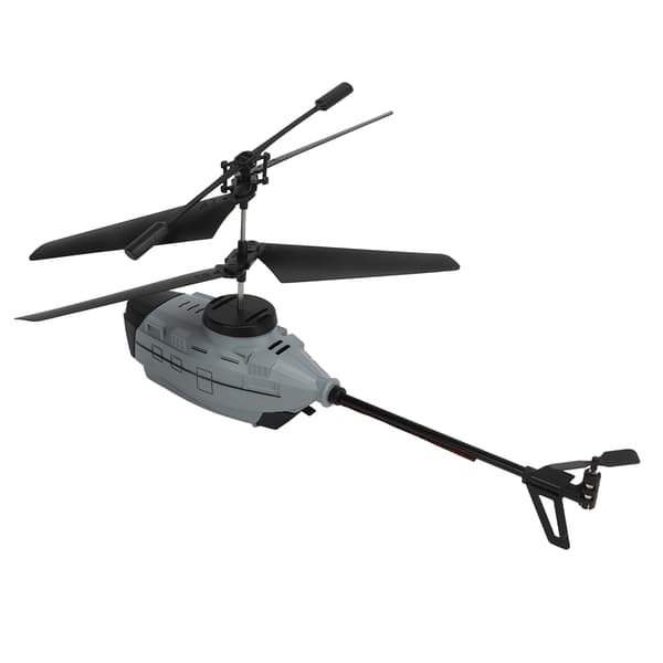 Fjernstyret helikopter med automatisk forhindringsundgåelse, dobbelt 4K-kamera, 3 batterier, grå