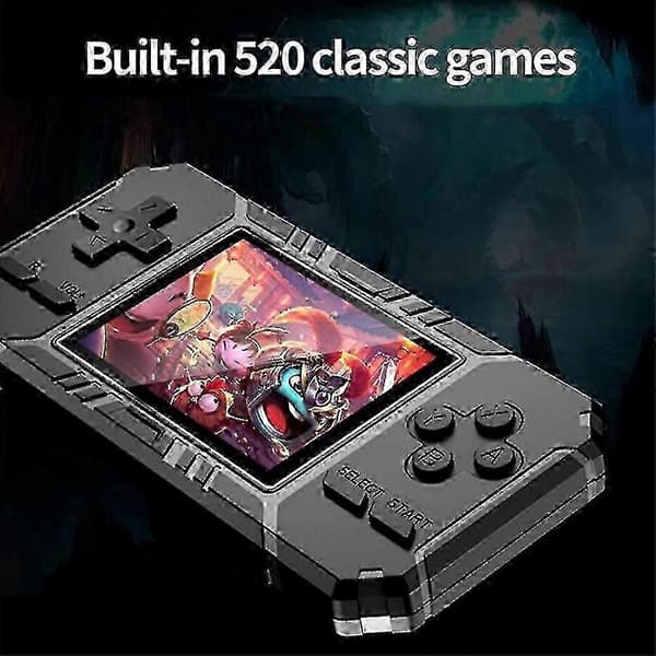 S8 3.0 '' Skärm Klassisk Handhållen Spelkonsol Inbyggd 520 Spel Present 2025
