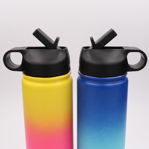Hydro Flask vannflaskelokk med bred munn og sugerør, rustfritt stål PP+TPR, 18-64oz