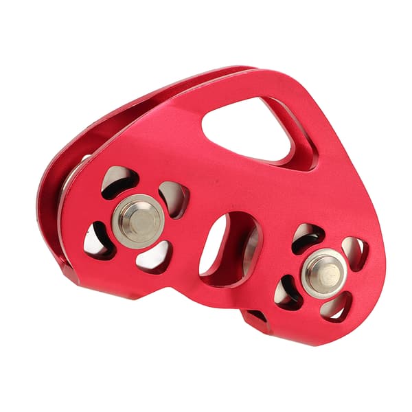 Dobbeltaksel Zip Line Remskive til Bjergbestigning og Redning, Rustfrit Stål Aluminiumlegering 30KN