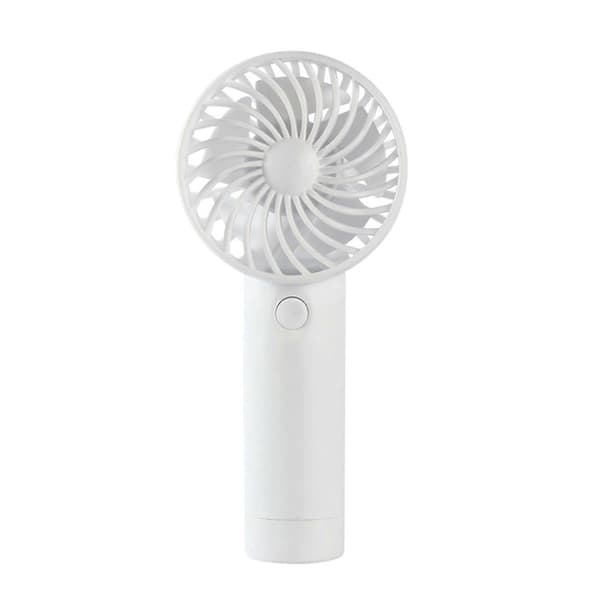 Mini USB skrivebordsvifte, mini oppladbar bærbar vifte, tre ventilasjonshastigheter, hvit.