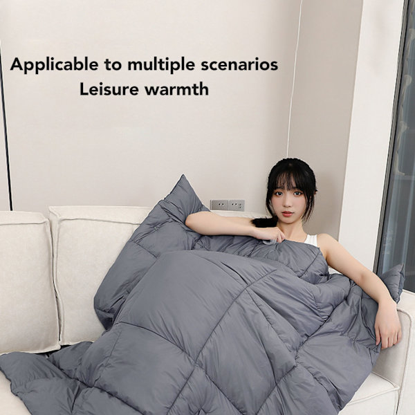 Bærbart USB udendørs varmetæppe med 3 temperaturniveauer og 4 varmezoner - Grå