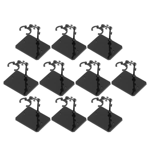 10 stk. figurmodelbasestativ med høj stabilitet til 6-tommer actionfigurer - sort