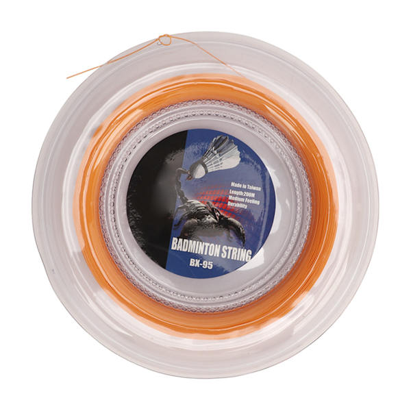 Badmintonsträng, hög elasticitet, slitstark hartsfiber, 200m, orange