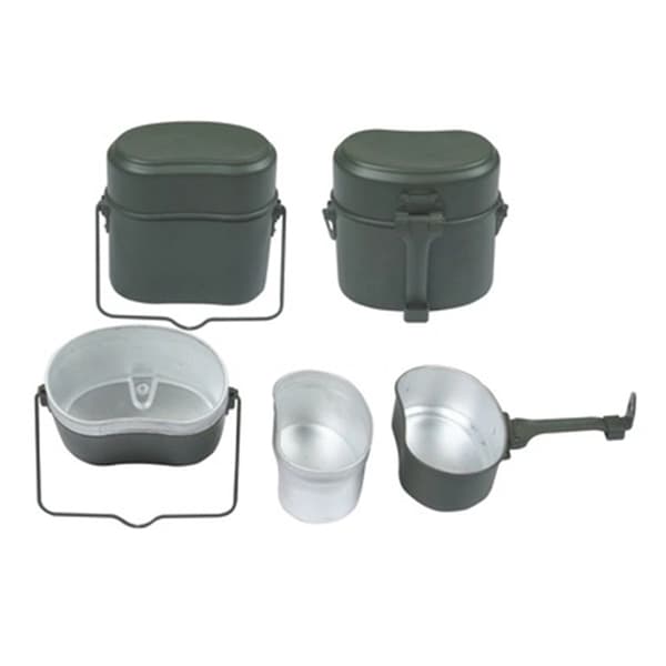 Tysk militær bærbar matboks i aluminiumslegering for utendørs camping