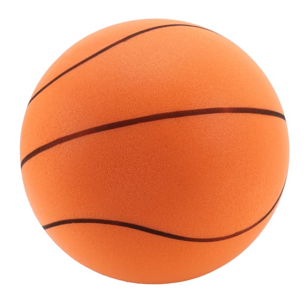 Tyst PU-basketboll, ingen uppblåsning, hög elasticitet, studsboll för hem och lägenhet