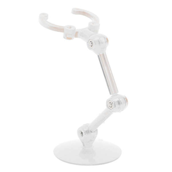 10 stk. plastik actionfigur-stander, nem montering, stabil base, mini modeludstilling
