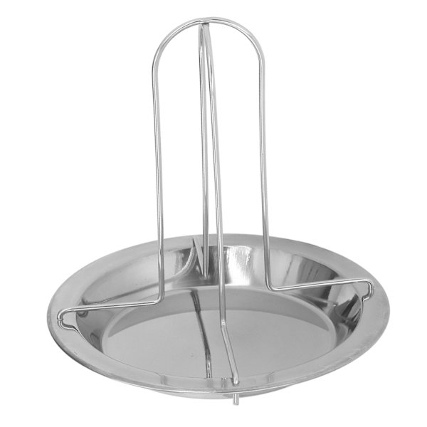 Vertikal grill i rustfrit stål til stegning af kylling med non-stick og spildsikker plade til camping