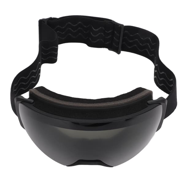 Skibriller med utskiftbare magnetiske linser, antidugg, doble lag, for menn og kvinner, svart