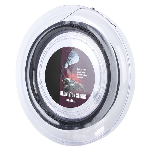 Sulkapallomailan jänne 200m nailonia 0,72mm BX650 musta harjoitteluun