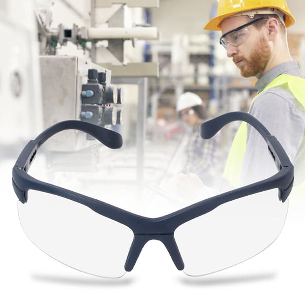 Professionella skyddsglasögon, dammtäta, vindtäta och reptåliga, klar lins med sidodesign