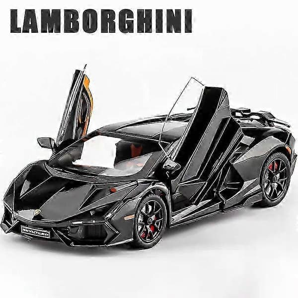 1:24 Lamborghini Revuelto superbil trykstøbt model og legetøjsbil, med lyd- og lyseffekter.