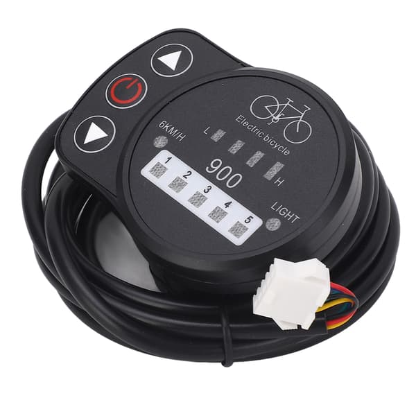 LED-måler til 36V 48V elcykel med hastighedsvisning, batteri, forlygte til KT-controller