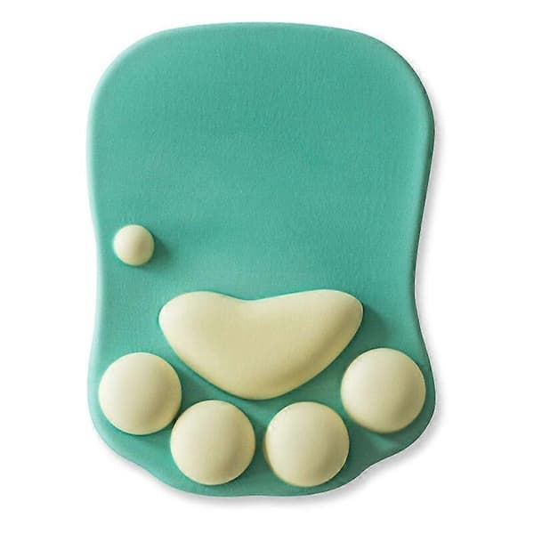 Musematte med håndleddsstøtte, ergonomisk musematte, kattemusematte, silikongel musematte, sklisikker B