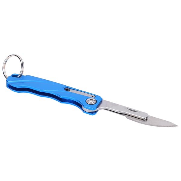 Bærbar EDC foldekniv i aluminiumslegering med 10 udskiftningsblade og nøglering