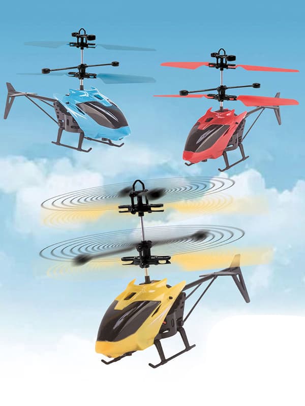 Mini RC Helikopterlegetøj med Gestusstyring og Belysning, Affjedring og Infrarød Induktion.