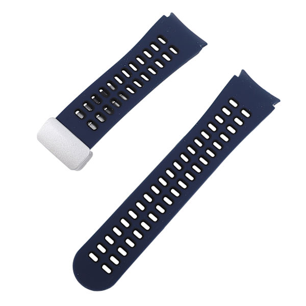 Magnetisk silikonearmbånd til Galaxy Watch 6/5, blødt, åndbart, blå og sort
