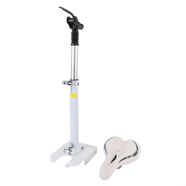 Justerbar hopfällbar sadel för M365 1S Lite elscooter med skumstoppning, vit