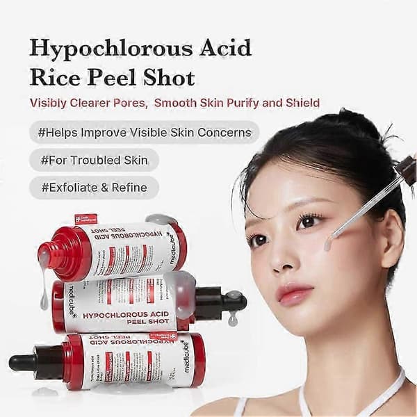 Hypoklorsyre Ris Peel Shot-Duo Til Ansigt Krop Skånsomt Eksfolierende Serum til Døde Hudceller P