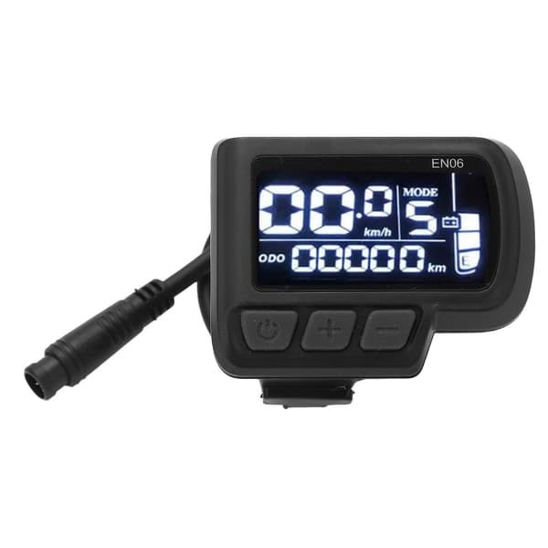 EN06 LCD-displaymåler til elcykel med 6-bens stik 24V-60V Styr 22,2 mm