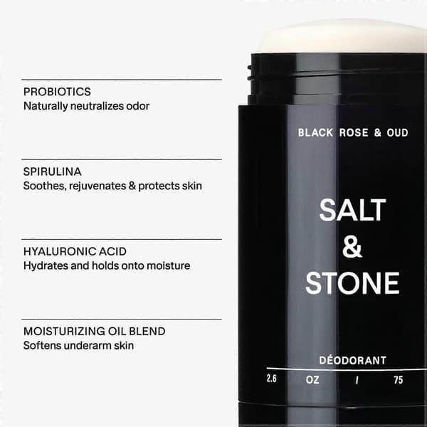 Salt Stone Unisex Black Oud ExtraStrength Aluminiumfri Deodorant 50ML