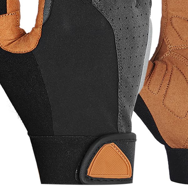 Motorcykelhandsker med fulde fingre, skridsikre, stødabsorberende, mesh, taktisk design, sort og gul, medium