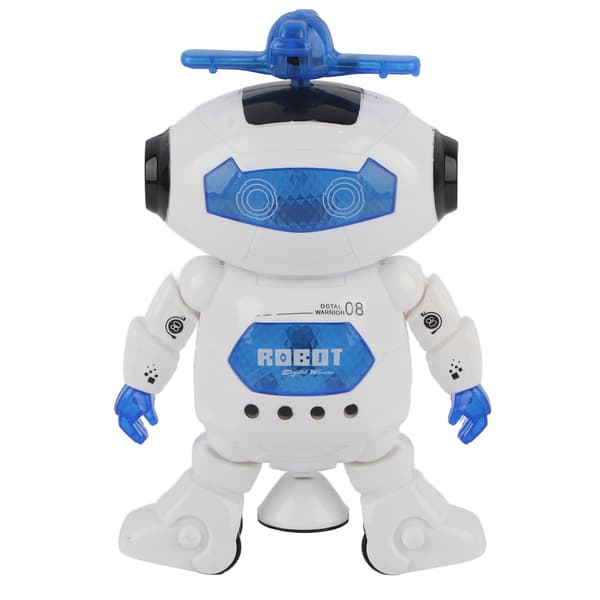Dansande Humanoid Robotleksak med 360° Roterande Ljus - Present till Barn