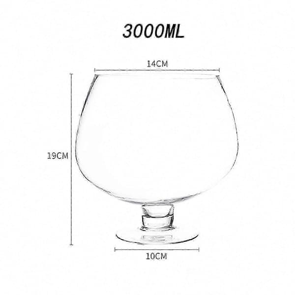 Overdimensioneret stilkglas, stort klart glas, perfekt til aftener med venner.