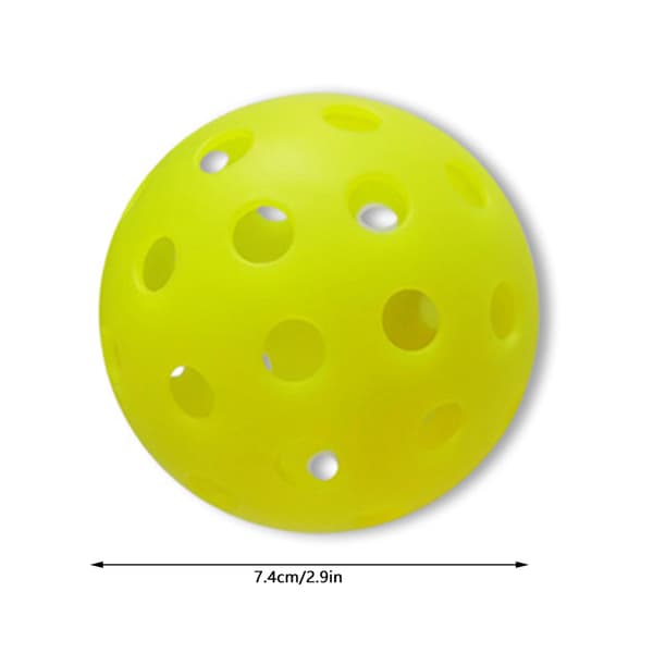 5-pak med 74 mm oplyste pickleballbolde til indendørs og udendørs brug, med netpose