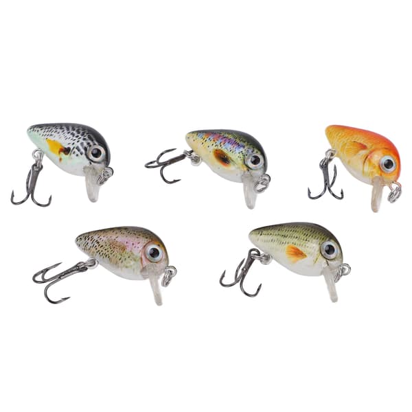 Kit med 5 Mini Crankbait Fiskedrag med Låda för Sötvatten och Saltvatten, Typ 2