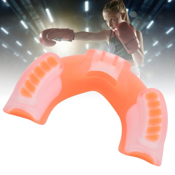 Vuxen tandskydd för boxning Sanda med förvaringsfodral, EVA-material, orange