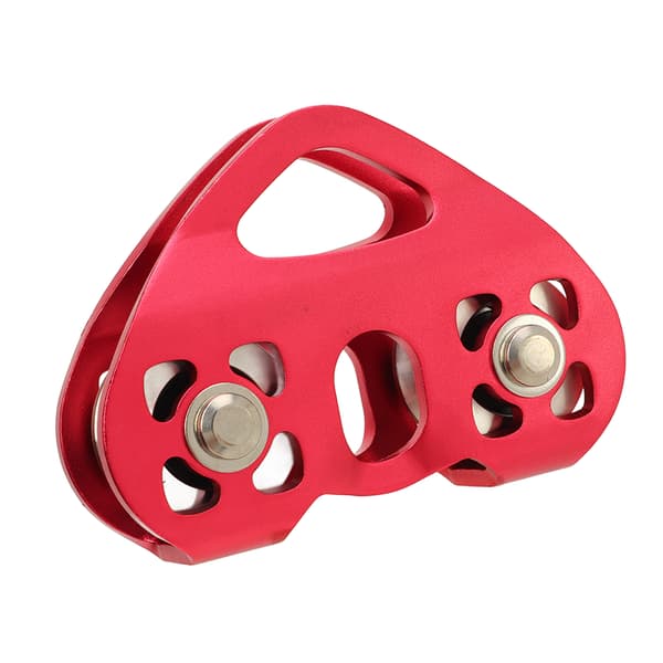 Dobbeltaksel Zip Line Remskive til Bjergbestigning og Redning, Rustfrit Stål Aluminiumlegering 30KN