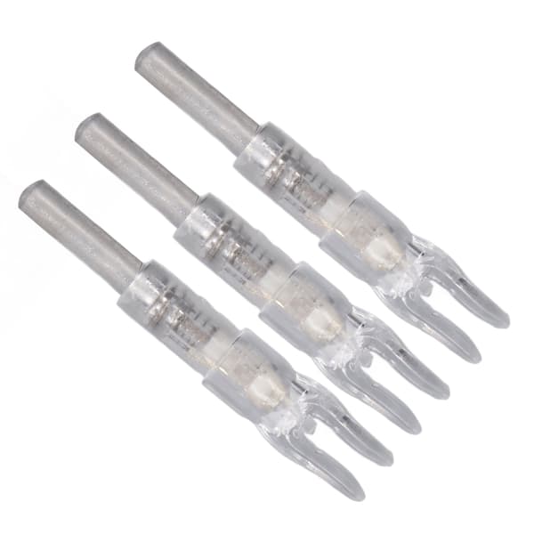 3PCS belysta pilspetsar 6,2 mm innerdiameter PE automatisk lysande för utomhusbågskytte
