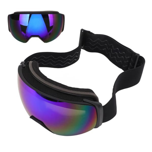 Antidugg skibriller med utskiftbare magnetiske linser, dobbeltlag, for menn og kvinner, blå.