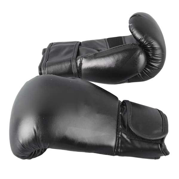 Svarte 8oz boksehansker, komfortable PU-baghansker, sikker passform, boksetilbehør