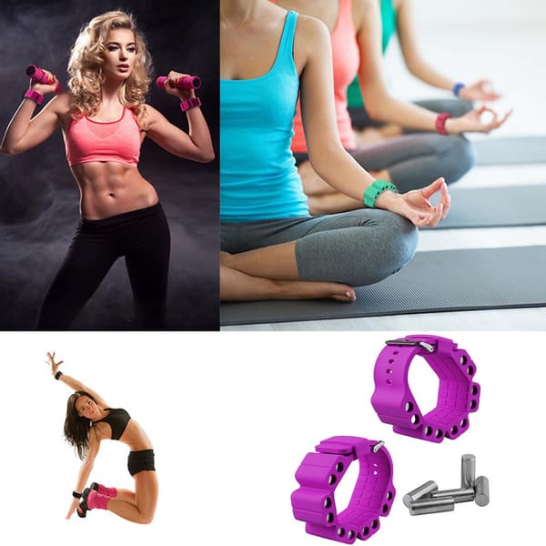 2-delt justerbart vektarmbånd for håndledd og ankel for yoga, løping, pilatesøvelser